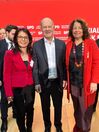 Bundestagskandidatin Anja König, Bundeskanzler Olaf Scholz und Ruth Müller, MdL